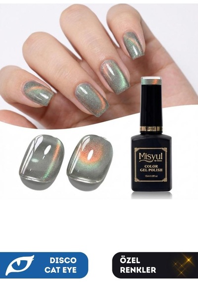 Misyul Uv Led Kalıcı Oje Nail Art 15 Ml Dynamic Disco Cat Eye Dc11
