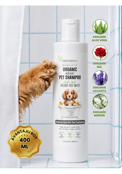 Kedi Ve Köpek Şampuanı 400 Ml Doğal İçerikli Vegan Şampuan Günlük Tüy Bakımı, Nazik Temizlik Ve Ekonomik Boy