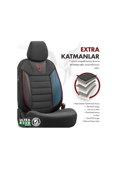 Toro Design Ortopedik Ekstra Destekli Oto Koltuk Kılıfı Özel Pamu