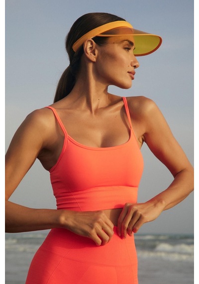 Jerf Gela Ayar Askılı Sport Bralet Neon Mercan 001