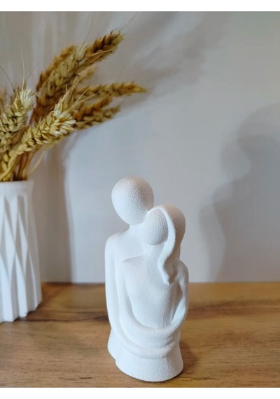 Soyut Sevgi Heykeli Minimalist & Anlam Yüklü Dekoratif Figür