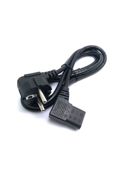 C13 Power Kablo 3X0.75 90 Derece Dirsek 1.8 Metre Güç Elektrik