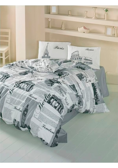 Komfort Home Tek Kişilik Ranforce Nevresim Takımı City Çok Renkli