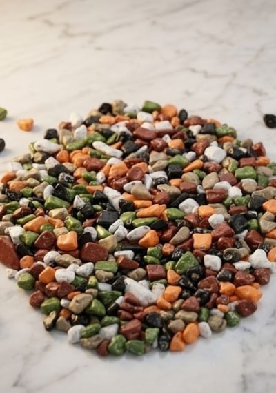İpek Değirmen Çakıl Taşı Çikolata Draje 2 kg Renkli Sütlü Çikolatalı Lüks Avantaj Boy Ekonomik Hediyelik