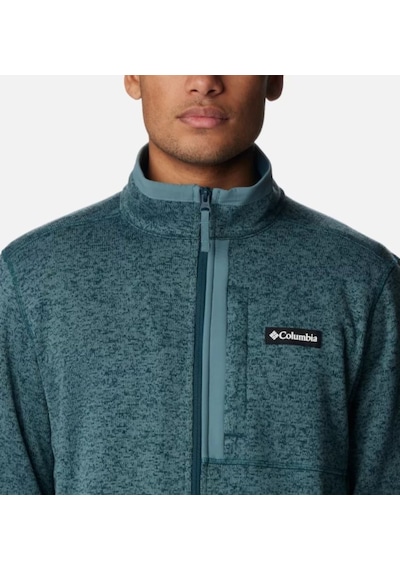 Columbia Sweater Weather Erkek Tam Fermuarlı Polar Üst Yeşil Ao9710-414 001