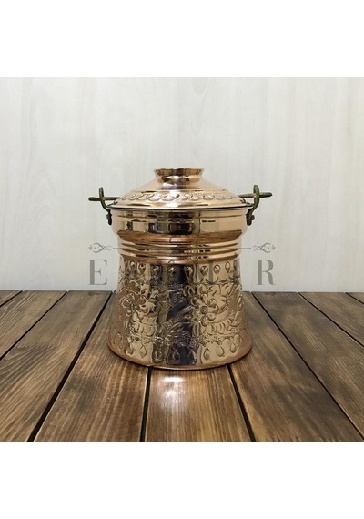 Zımba Nakışlı Bakır Bakraç 2 Litre Bakır