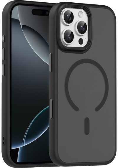 Joko Apple Uyumlu iPhone 16 Pro Max Megane Magsafe Kapak - Siyah Siyah