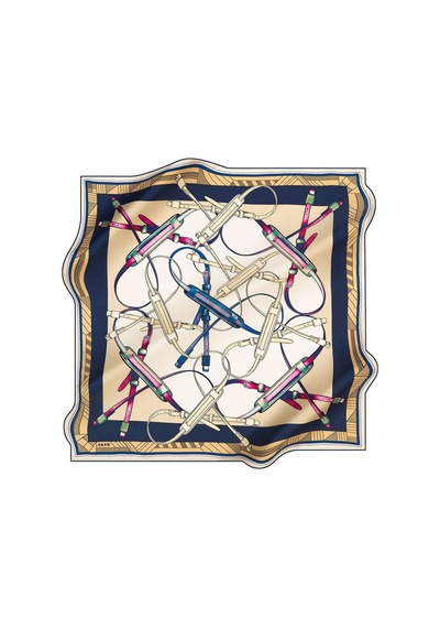 Aker 90x90 Ipek Tivil - 90 X 90 / Mavi