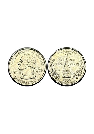 Amerika 2000 Yılı Hatıra Maryland Quarter Dolar