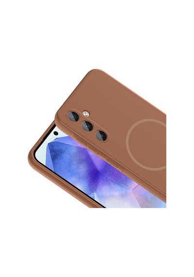 Galaxy Uyumlu A35 Kılıf Magsafe Destekli Kamera Korumalı Yumuşak Silikon Pazarplus Lacivert