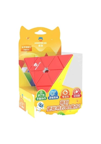 Gan Pyraminx Zeka Küpü Piramit Akıl Oyunu Hız Küpü Stickerless Eğitici Bulmaca