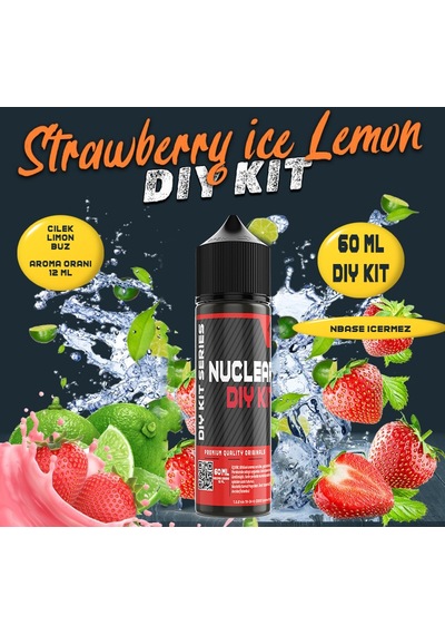 Nuclear 60 Ml Dıy Kit Strawberry İce Lemon Gıda Aroma 12 Ml Aroma İçerir