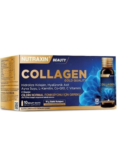 Nutraxin Gold Collagen 10 Beauty Shots - İçilebilir Flakon