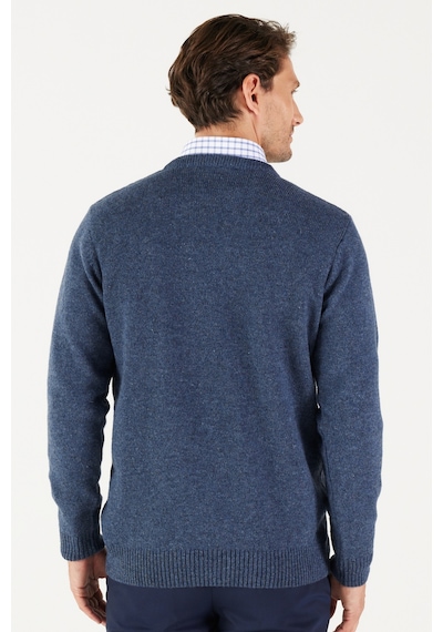 AC&Co / Altınyıldız Classics Erkek Havacı Mavi Standart Fit Normal Kesim Bisiklet Yaka Jakarlı Yünlü Triko 4A4923100205HVML Mavi AC&Co / Altınyıldız Classics Erkek Havacı Mavi Standart Fit Normal Kesim Bisiklet Yaka Jakarlı Yünlü Triko 4A4923100205HVML Mavi