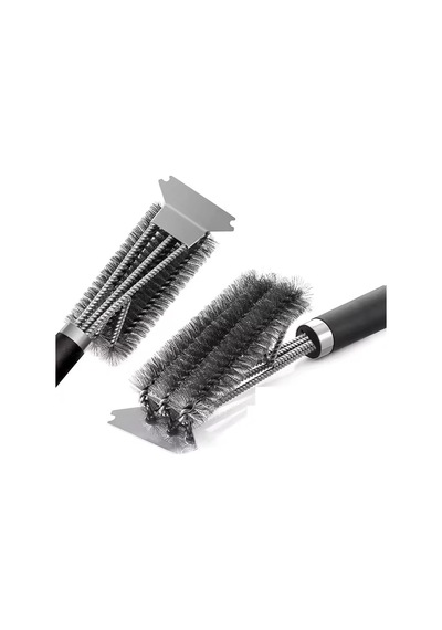 Kohlen Mangal Izgara Barbekü Temizleme Fırçası Kazıyıcı - 41 Cm, Dayanıklı Sap, 360 Temizlik