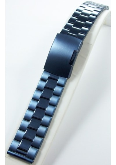 20Mm Lacivert Metal Saat Kordonu Çelik Kolçak 1Kalite Metal Kayış