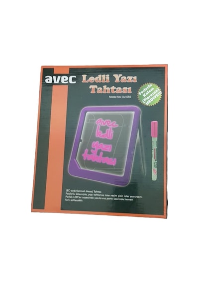 Ledli Yazı Tahtası 20X22 Cm.Fosforlu Kalem Hediye