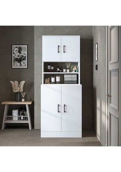Çamaşır-kurutma Makinesi Dolabı Kapaklı Banyo Dolabı.11 Mat Beyaz Çamaşır-kurutma Makinesi Dolabı Kapaklı Banyo Dolabı.11 Mat Beyaz