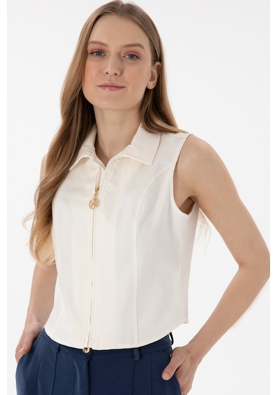 U.s. Polo Assn. Kadın Krem Gömlek Kısa Kollu 50299510-vr071 Krem