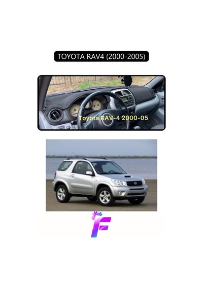 Toyota Rav4 2000-2005 Uyumlu Torpido Örtüsü Yansıma Önleyici Tam Koruma Hızlı Montaj K60