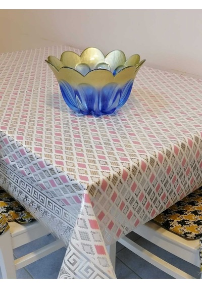 İthal Pvc Muşamba - Desenli Silinebilir Masa Örtüsü 11lace002 Renkli