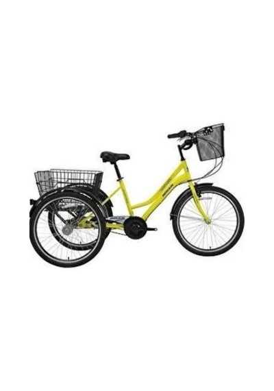 Bisan Porter Üç Tekerli Bisiklet 44cm V 24 Jant 3 Vites Sarı - Siyah Sarı
