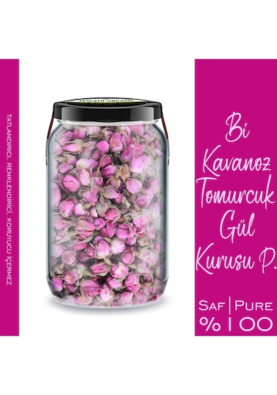 4 Çeşit Tomurcuk Gül Kurusu Pembe Beyaz Kırmızı Turuncu Renk Gül Bi Kavanoz 660 Cc. X4 Cam Kavanozda