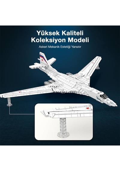 Reobrix 33036 Sovyet Tu-160 Strateji Bombardıman Jet Uçağı Yaratıcı Yapı Blok Seti Tu-160 Strategic Bomber Aircraft - 1598 Parça Reobrix 33036 Sovyet Tu-160 Strateji Bombardıman Jet Uçağı Yaratıcı Yapı Blok Seti Tu-160 Strategic Bomber Aircraft - 1598 Parça