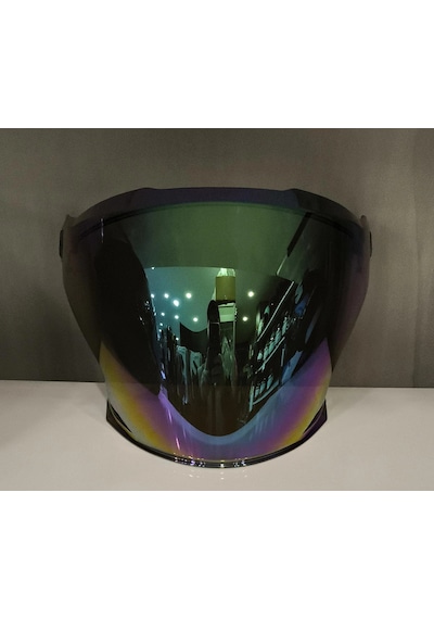 Kask Camı Mt Helmets V-37 Cosmo Yeni Nesil İridyum Mavi Vizör Çok Renkli