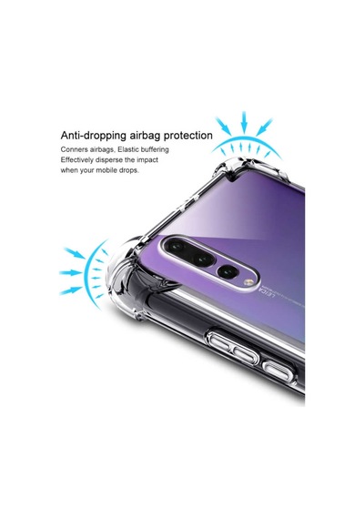 Huawei P20 Pro Kılıf Zore Nitro Anti Shock Silikon Kılıf Renksiz