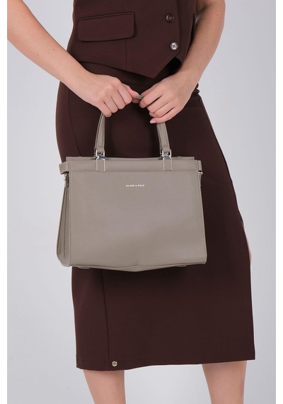 Silver Polo Sp1237 Kadın El Çantası Cilt Bej-bej