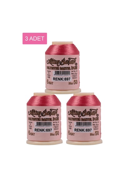 3 Adet Altınbaşak Oya Ve Dantel İpi 20 Gr - Royaleks - No: 697
