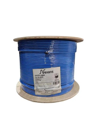 Nexans Cat 6 Halogen Free Utp 23awg Kablo 500m Mavi