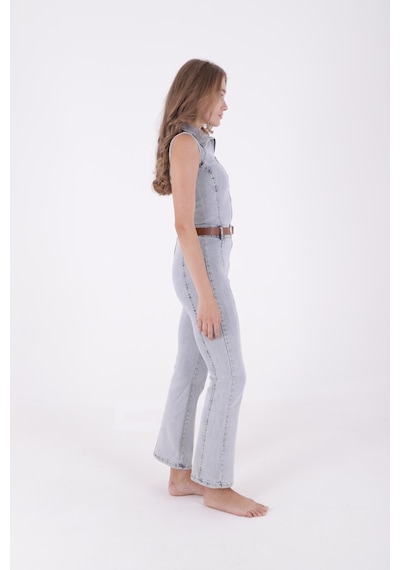 Dekoratif Kemer Detaylı Ve Kolsuz Fermuarlı Rahat Kot Kadın Tulum Kar Yıkama Açık Mavi Denim Kar Yıkama Açık Mavi Dekoratif Kemer Detaylı Ve Kolsuz Fermuarlı Rahat Kot Kadın Tulum Kar Yıkama Açık Mavi Denim Kar Yıkama Açık Mavi