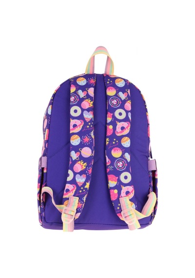 Kaukko Kids Kız Çocuk Mor - Pullu Şekerleme Desenli Dört Gözlü Okul Sırt Çantası - L5216 Mor