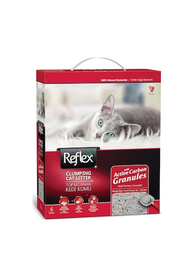 Granül Aktif Karbonlu Topaklanan Kedi Kumu, 6 L