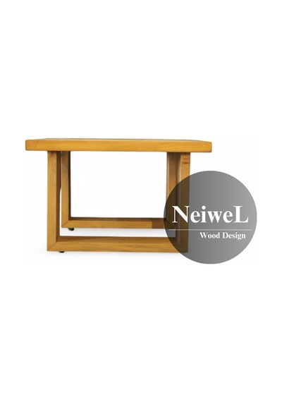 Neiwel Saes Doğal Ahşap Sehpa-60-60 Açık Ceviz