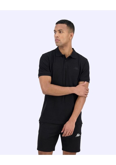 Kappa Fausto Erkek Siyah Regular Polo Yaka Tişört