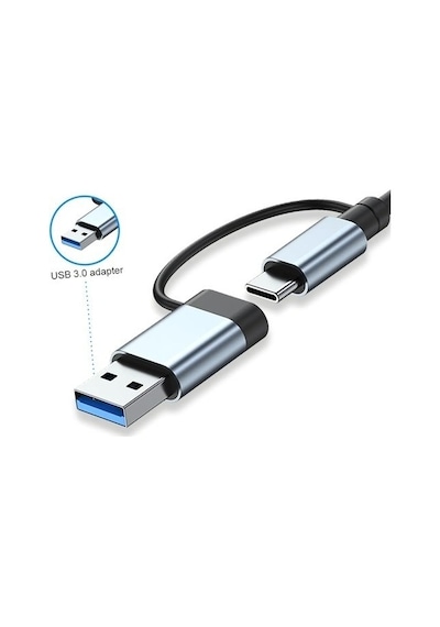 Comse 7 in 1 USB Type-C To USB A + USB C USB 2.0 - 3.0 Çevirici Adaptör