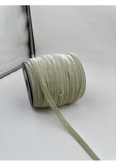 Paşateks- 1 Cm Düz Kadife-5 Metre Çağla Yeşil