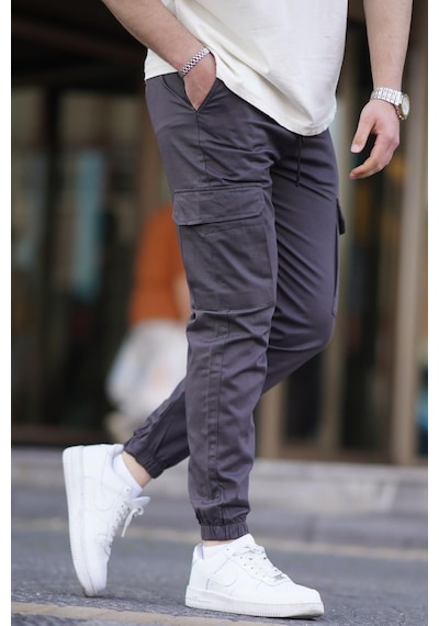 Madmext Füme Kargo Cep Jogger Pantolon 5437