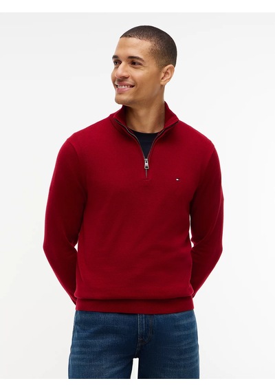 Erkek Tommy Hilfiger Logolu Yarım Fermuarlı Bisiklet Yakalı Erkek Kazak Koyu Kırmızı Kazak Mw0mw28049 Xıt Erkek Tommy Hilfiger Logolu Yarım Fermuarlı Bisiklet Yakalı Erkek Kazak Koyu Kırmızı Kazak Mw0mw28049 Xıt