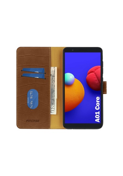 Samsung Uyumlu Galaxy A01 Core (A013) Kilif Kroko Desen Kapakli Cüzdanli 489388535