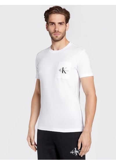 Calvin Klein Calvın Kleın Erkek T-shırt J30j320936-yaf Beyaz