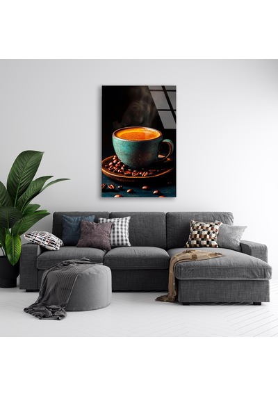 Kahve Keyfi - Cam Tablo - Deg0705 50 X 70 Cm
