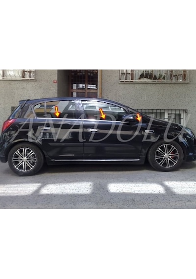 Opel Corsa D Krom Cam Çıtası 6 Parça 2007-2015 Paslanmaz Çelik