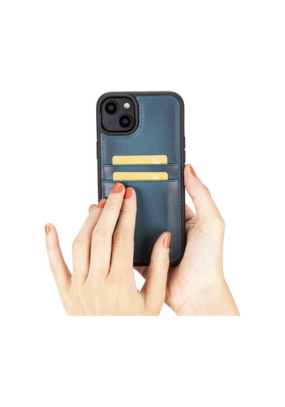 Bouletta Apple İphone 14 Pro Max Uyumlu Deri Arka Kapak Fxcp Brn4