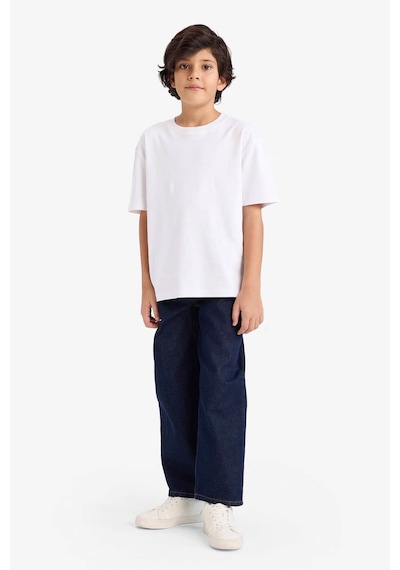 Defacto Erkek Çocuk Barrel Fit Düz Paça Jean Pantolon G4381a826spbe278 Mavi-be278