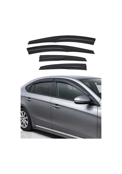 Hyundai I30 Sedan 2021-2024 Uyumlu Araca Özel Sport Style Akrilik Cam Rüzgarlığı Koyu 4 Parça