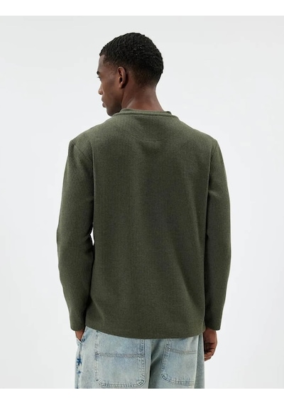 Koton Erkek Sweatshirt Haki 5wam70065mk 25ky59001710 Y59213 Haki